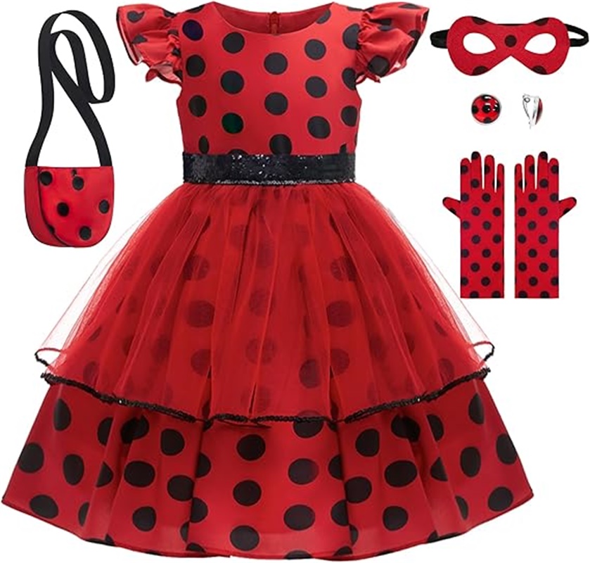 Kids Face Mask - Costume de Cosplay pour filles, robe
