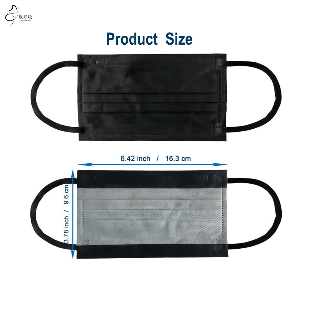 Masques faciaux jetables à 3 c - Black Face Mask Pack avis et prix